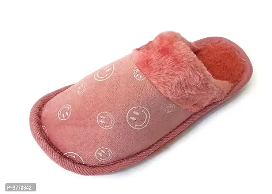 BLUCHI Women Soft Fur Slip ON Slippers (Pink, Numeric_5)-thumb0