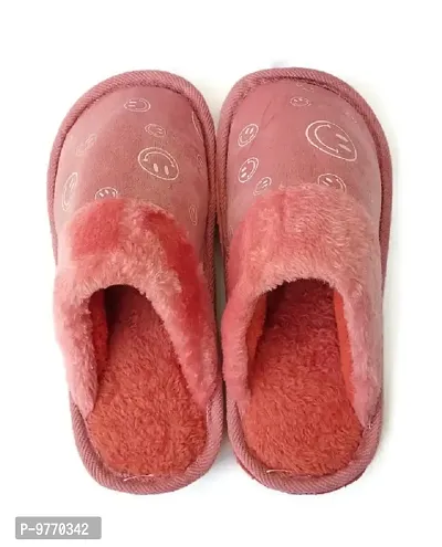 BLUCHI Women Soft Fur Slip ON Slippers (Pink, Numeric_5)-thumb5