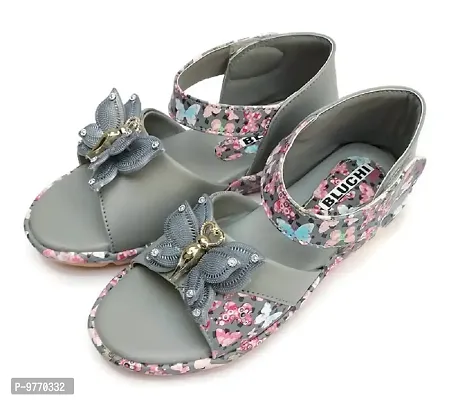 BLUCHI Girls Butterfly Sandals (GREY, 4_years)-thumb3