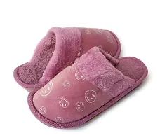 BLUCHI Women Soft Fur Slip ON Slippers (Purple, Numeric_6)-thumb3