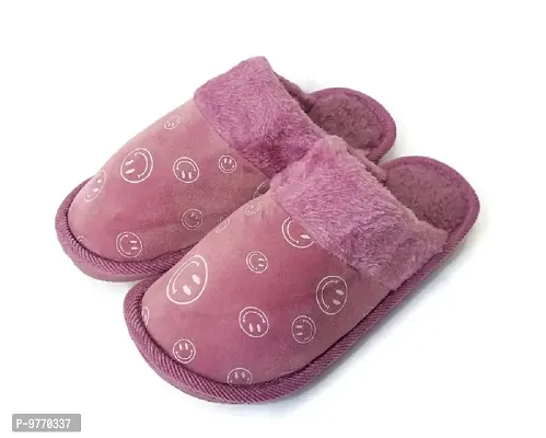 BLUCHI Women Soft Fur Slip ON Slippers (Purple, Numeric_6)-thumb5