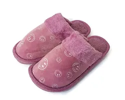 BLUCHI Boys Fur Slippers , Room Slippers , Daily use Slippers (PURPLE, numeric_7)-thumb1