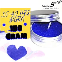 Sapi'S 150 Gram Aluminium Can Smooth Scented Designer Bedroom Candles for Home Decor/Spa/Meditation/Gift/Birthday/Diwali/New Year/Valentines/Anniversaries, 35-40 Hrs Burn (Blue)-thumb1