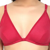 Super Soft And Trendy Front Open Bra(Rani Color)-thumb4