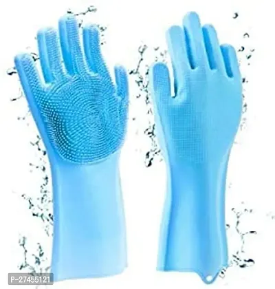 Multipurpose Blue Scrubbing Gloves-thumb0