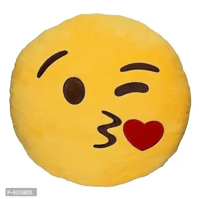 Beautiful Stuffed Kissing Smiley Emoji Pillow For Babies-thumb0