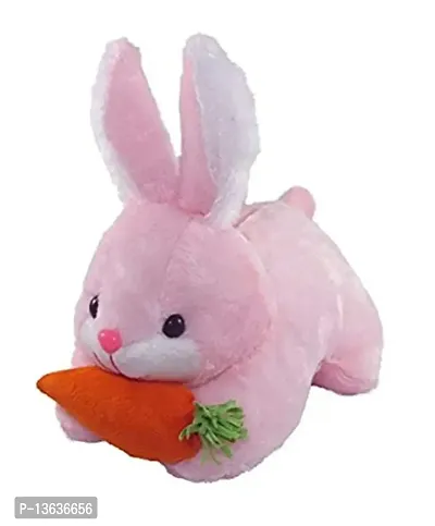 Rabbit with Carrot Soft Toy (30 Cm, Pink)-thumb0