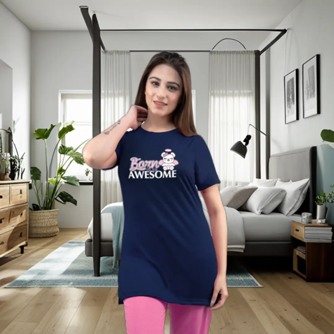 Amaha Printed Long Tshirt for Women