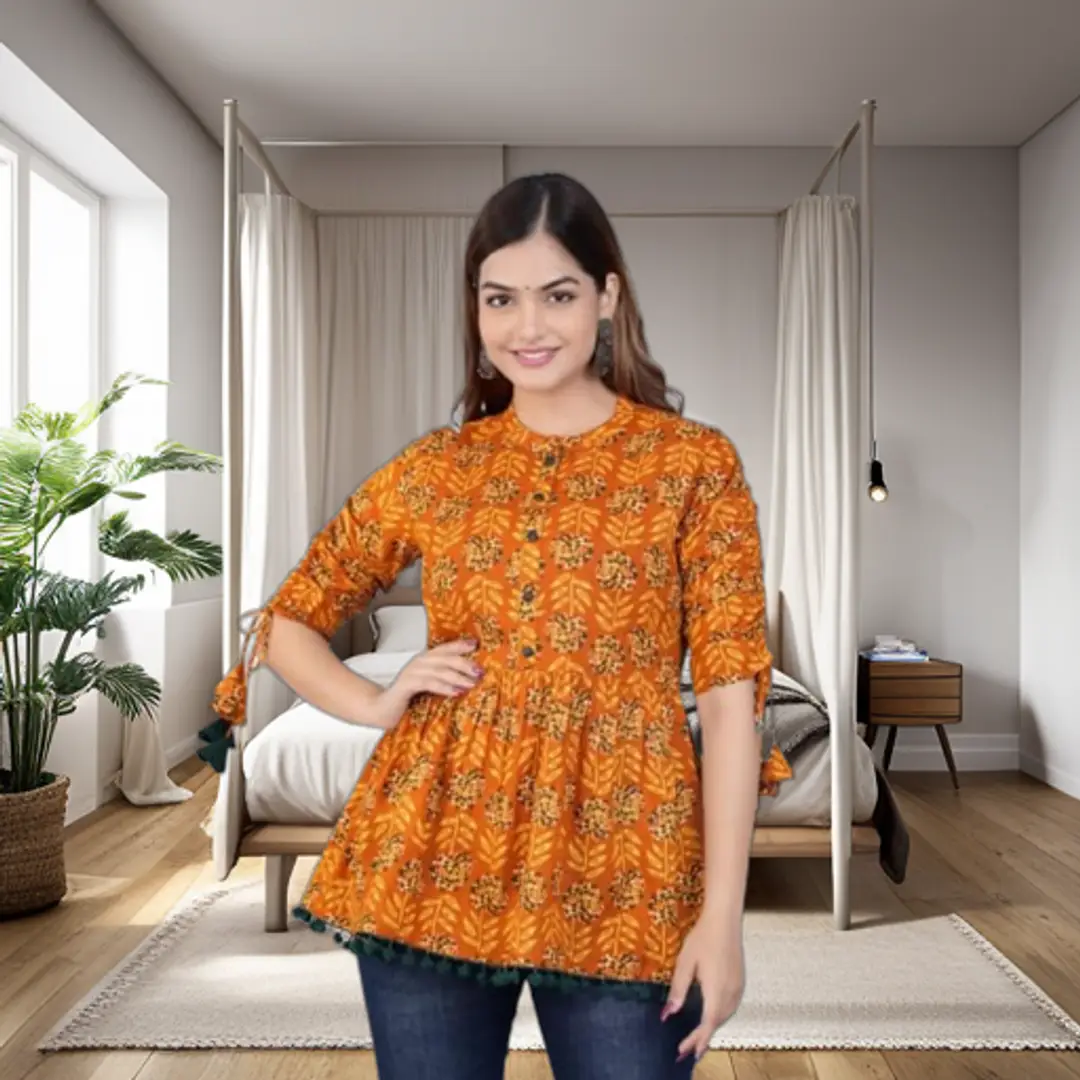 FabRasiya Women's Floral Print Regular Wear Top